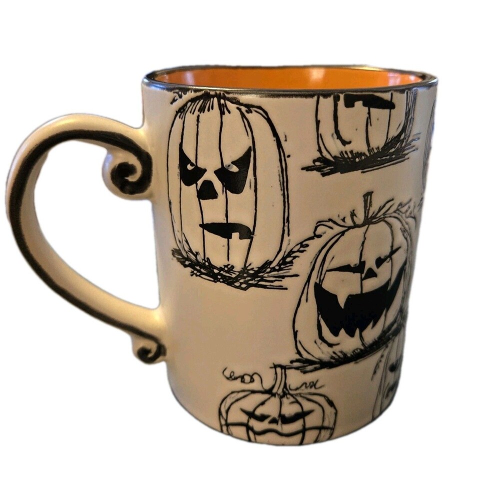 Orange Halloween SPOOKY! Pumpkin Jack O Lantern Coffee Tea Mug Cup Eli And Ana